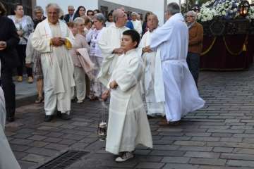 Misa y procesión de San Juan Bautista por el casco antiguo de Telde (Foto TA)